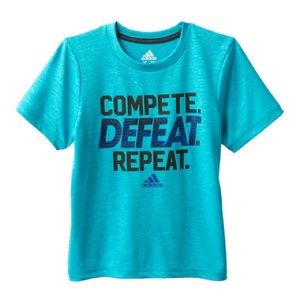 Adidas Boy "Compete. Defeat. Repeat." Graphic Tee